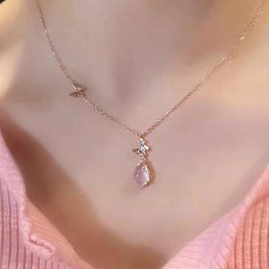 Butterfly sterling silver necklace